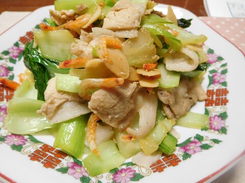 豚肉とチンゲン菜の中華風炒め